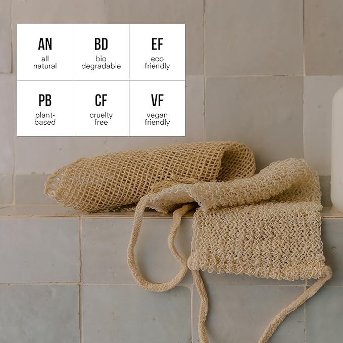 Public Goods Exfoliating Body Scrubber | Ayate Bath Strip for Shower | Back Scrubber Made with Natural Agave Fibers for Exfoliation | Plant-Based Loofah Alternative | 25 in. x 4 in. | 1 Count