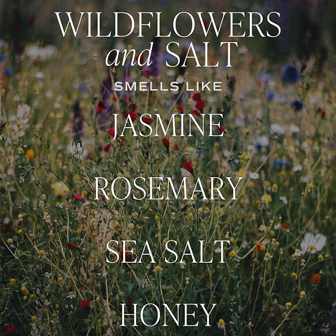 Sweet Water Decor Wildflowers and Salt Reed Diffuser – Room Decor Aesthetic with Long-Lasting Premium Fragrance of French Lavender, Lime, Sage, Dill, Patchouli for 4 Months – Ideal for Home Decor