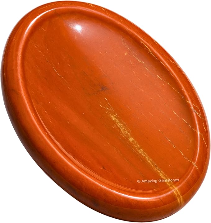 Amazing Gemstone Red Jasper Worry Stone Crystals and Healing Stones - Worry Stones for Stress Relief Gifts - Piedra Crystal Fidget for Meditation - Unique Stocking Stuffers and Birthday Gifts