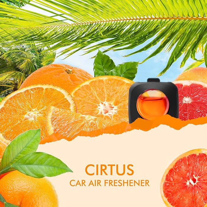 Car Air Fresheners, 6 Pack, Citrus, Car Fresheners Vent Clips, Long Lasting Air Freshener, Car Refresher for Men Women