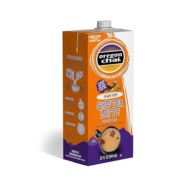 Oregon Chai Sugar Free Chai Concentrate, 32 Fluid Ounce (Pack of 1)