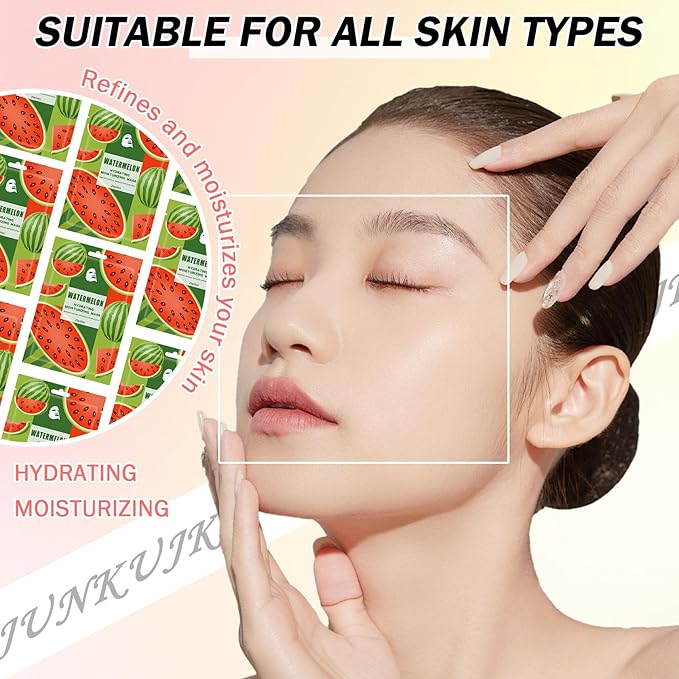 10PCS Hydrating Facial Sheet Mask,Moisturizing Face Masks Skincare Gift Set,Long Lasting Face Mask Skin Care & Facial Mask Kit for All Skin Types 02