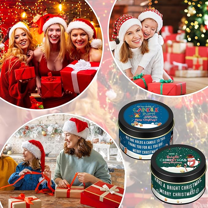 12 Pcs Christmas Scented Candles Gift for Women Aromatherapy Candle for Home Bulk Scented 3 oz Soy Wax Birthday Gift Christmas Presents for Mother Friend Wife Sister Xmas Decoration