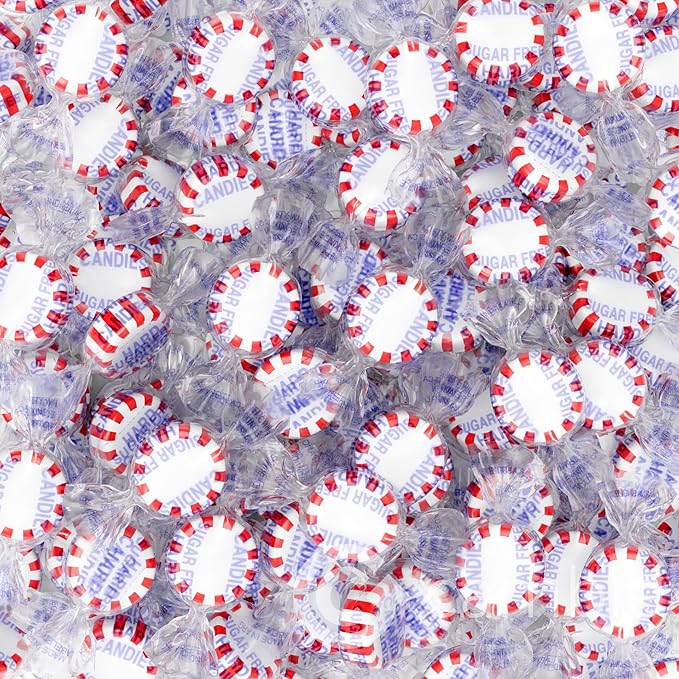 Cambie Sugar Free Mints, 1 lb of Sugar Free Hard Candy, Individually Wrapped Peppermints with a Refreshing & Sweet Mint Flavor, Packaged Fresh in a Resealable Pouch