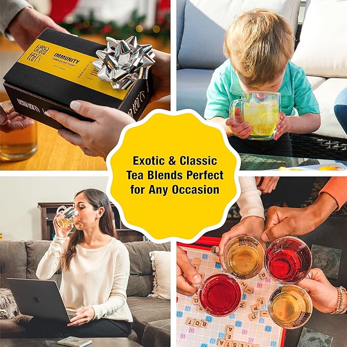 Tiesta Tea - Herbal & Rooibos Tea Sampler Dry Flight Set, Loose Leaf, No Caffeine Blend, Makes Hot & Iced, Assorted Herbal, Rooibos, Fruit Blends & More, 8 Resealable Sample Pouches