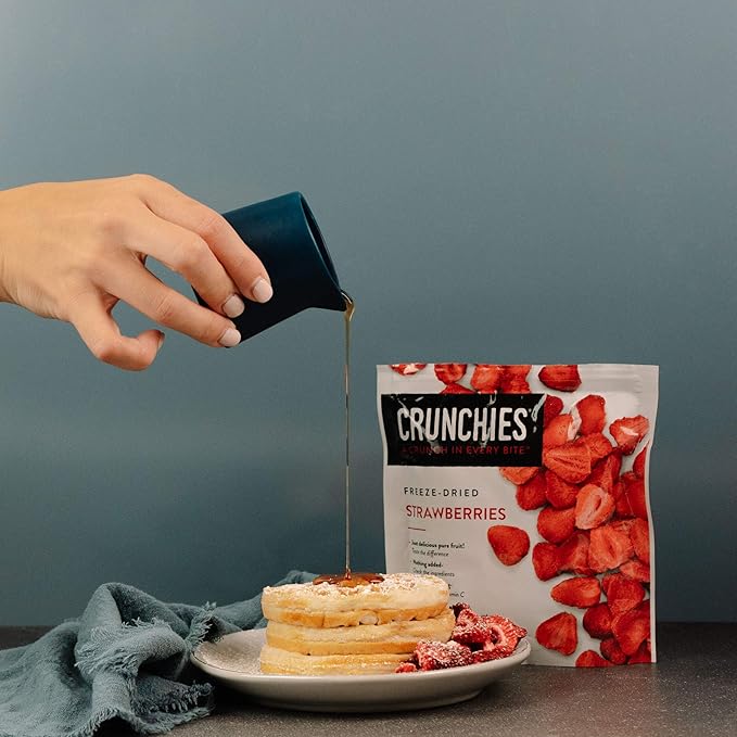 Crunchies Freeze-Dried Fruits, 100% All Natural Crispy Fruit, Non GMO and Kosher, Resealable Freeze Dried Fruit Snack Packs, Pack of 6 (Strawberries)
