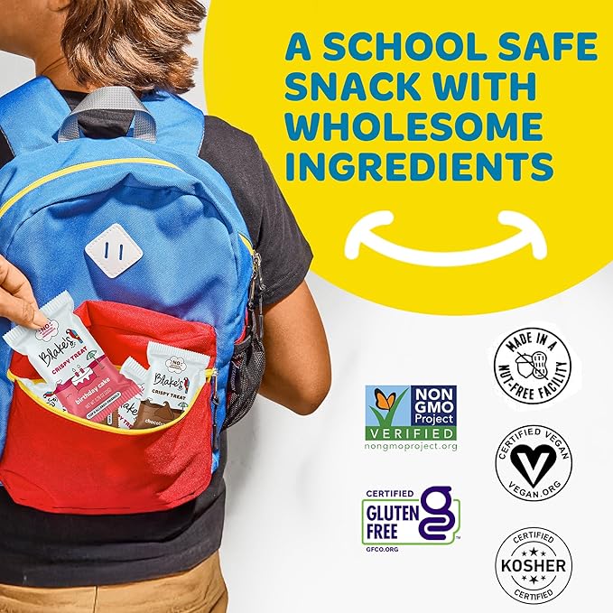 Blake’s Seed Based Crispy Treats – Variety Pack (24 Count), Vegan, Gluten Free, Nut Free & Dairy Free, Healthy Snacks for Kids or Adults, School Safe, Low Calorie Soy Free Snack