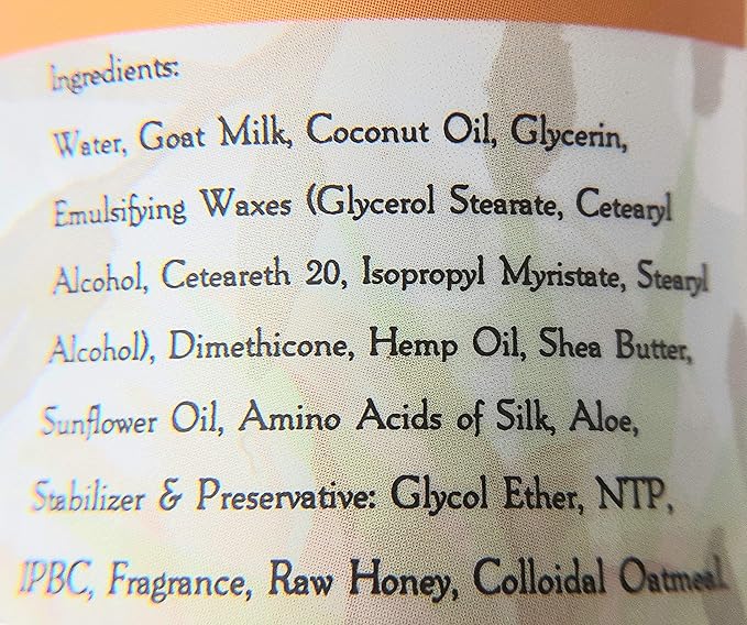 Legend's Creek Farm Goat Milk Lotion - Moisturizing Goat Milk Body Lotion for Body, Hand & Face - 9 oz Body Moisturizer with Shea Butter, Sunflower Oil, Aloe, Handmade in USA (Oatmeal, Milk & Honey)