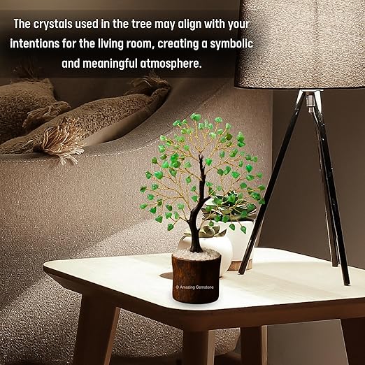 Amazing Gemstone Crystals and Healing Stones Birthday Gifts for Women - Chrysoprase Crystal Tree of Life Home Decor Stocking Stuffers, Bookshelf, Room, Meditation Gift for Mom, Unique Birthday Gifts