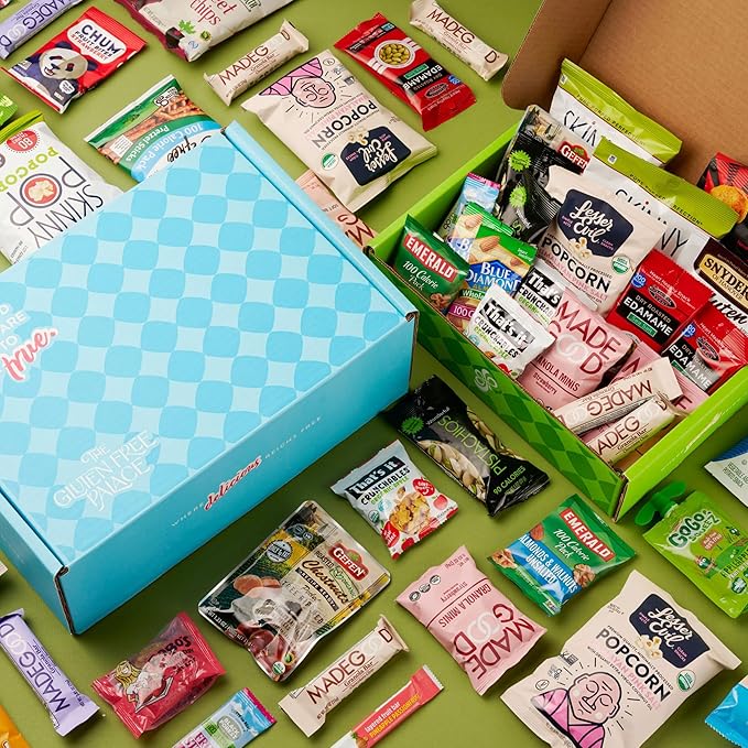 Gluten Free Palace Snacks Gift Basket – Gluten Free, Dairy Free & Vegan Snack Box for Adults – Birthday, Thank You & Corporate Gift Treats (40 Count)