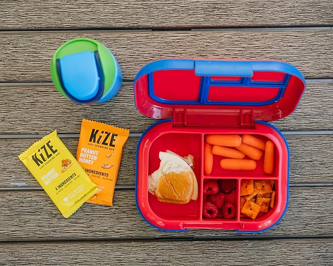 KiZE Energy Bars - Peanut Butter Honey - 20-Count - Gluten Free, Dairy Free, Non-GMO, and High Protein Meal Replacement Energy Bars, Clean and Simple Food Ingredients - 7g High Protein Snacks (20 Count)