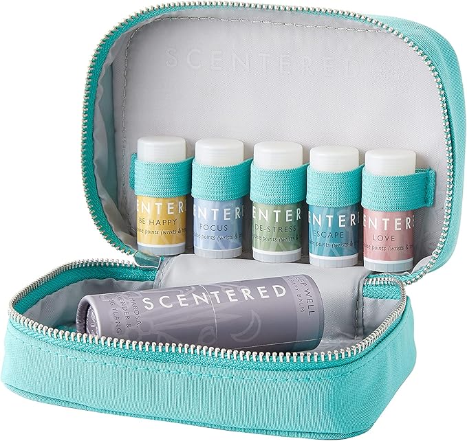 Scentered Aromatherapy Gift Set, Roll On Essential Oil Balms for Sleep, Stress-Relief, Focus, Mood Boost, Calm & Emotional Balance - Relaxing Gifts for Women - Daily Ritual