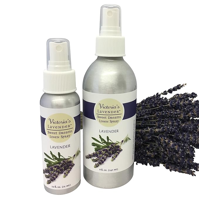 Victoria's Lavender Aromatherapy Pillow and Linen Mist - Made in USA, Soothing Lavender Essential Oil, Bed and Pillow Spray for Ultimate Aromatherapy Experience - (8 oz Plus 2 oz)