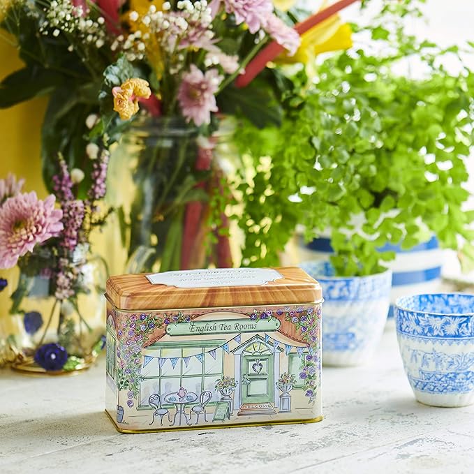 New English Teas Vintage Tea Rooms Tea Tin with 40 English Afternoon Teabags