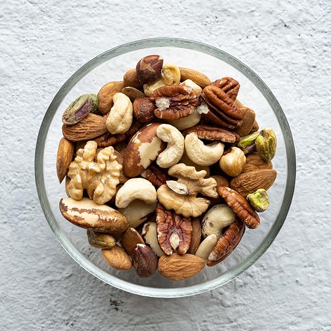 Yupik Raw Mix Nuts, 1 lb, Premium Natural Mixed Nuts with Almonds, Walnuts, Pistachios, Cashews, and Brazil Nuts, Healthy Snack,Brown (Pack of 6)