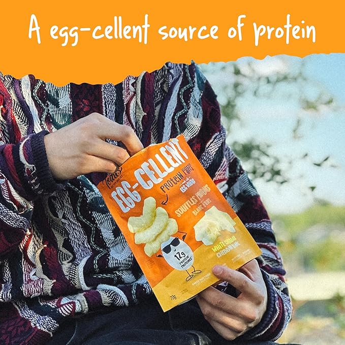 Todd's Better Snacks Egg-Cellent Protein Puffs, White Cheddar – 12g Protein, Gluten-Free, Paleo-Friendly, Baked, GLP-1 Compliant – Healthy Snack, Made with Egg Whites – 2.5 Oz (Pack of 4)