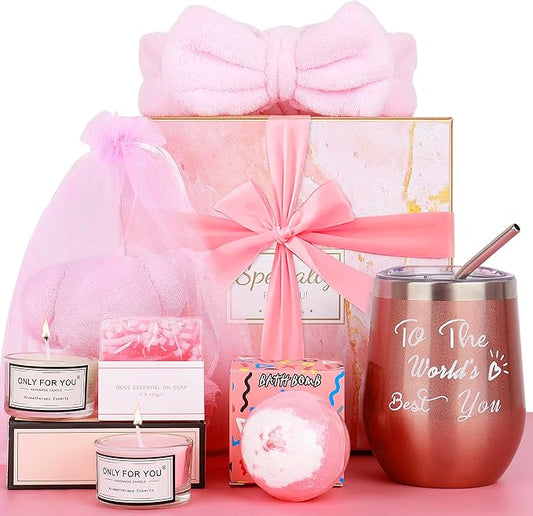 Valentine's Day Gift for Her Wife Girlfriend, Birthday Gifts for Women,Relaxing Spa Gift for Women,Unique Happy Birthday Bath Set Gift Box for Her Mom Sister Best Friend,Mothers Day Gifts for women 40th 50th 60th Birthday Gifts Self Care Gifts
