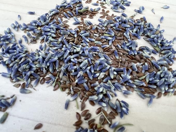 Sacksy Thyme Organic Linen Eye Pillow - Lavender & Flaxseed for Relaxation, Yoga, Stress Relief - Microwavable Heating Pad & Cool Compress - Made in USA - Gifts for Meditation