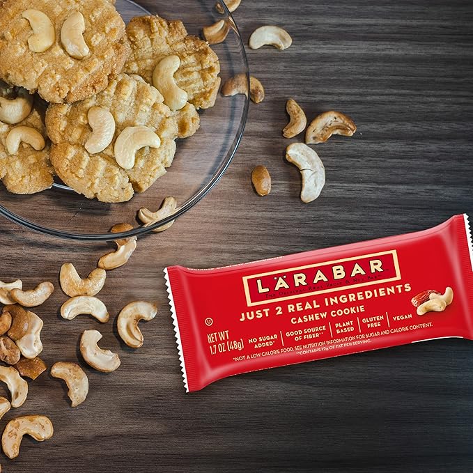 Larabar Cashew Cookie, Gluten Free Vegan Fruit & Nut Bar, 1.7 oz Bars, 8 Ct