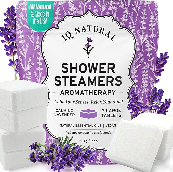 Lavender Shower Steamers Aromatherapy for Women- USA Made - Shower Bombs Aromatherapy for Women, Vapor Shower Tablets, Menthol Shower Scent Steamers Cold and Flu, Organic Shower Steamer