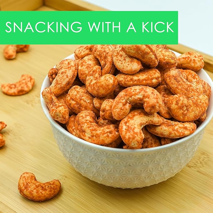 Hot & Spicy Chipotle Flavored Cashews 24 oz Resealable Pouch | Bold & Crunchy Snack | Gourmet Seasoned Nuts | Perfect for Parties & Gifting | Jaybee's Nuts