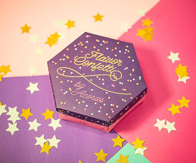 ACORUS | Flavor Confetti Tea Assortment | Natural Fruit and Herbal Tea Gift Set | Celebrate with 6 Different Flavors | Large Selection Tea Set | Tea Box For Various Occasions - 60 Tea Bags