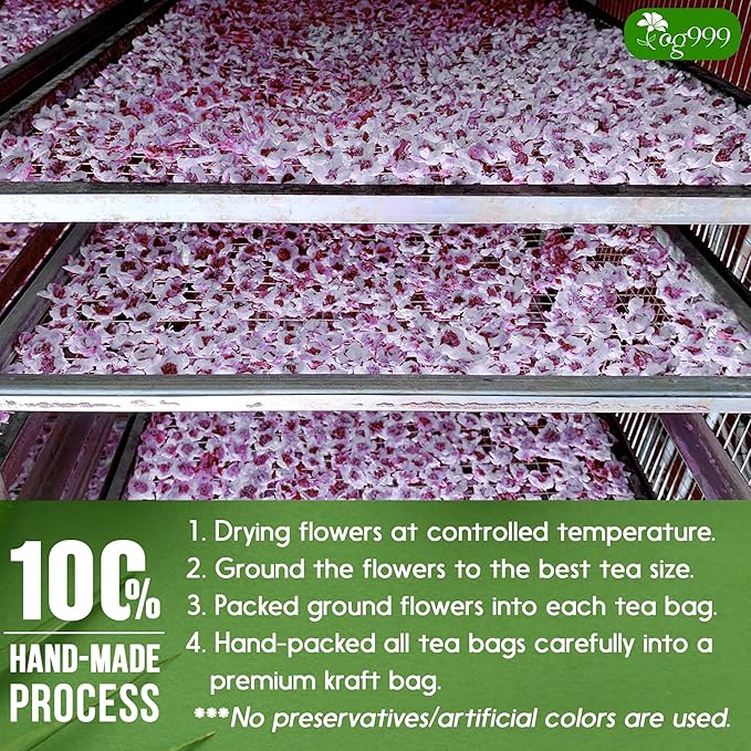 TOG999, Premium 120 Pasiflora Pasion Flower Tea Bags, 100% Natural & Pure. Passion Flower Herbal Tea. No Sugar, No Caffeine, No Gluten, Vegan.