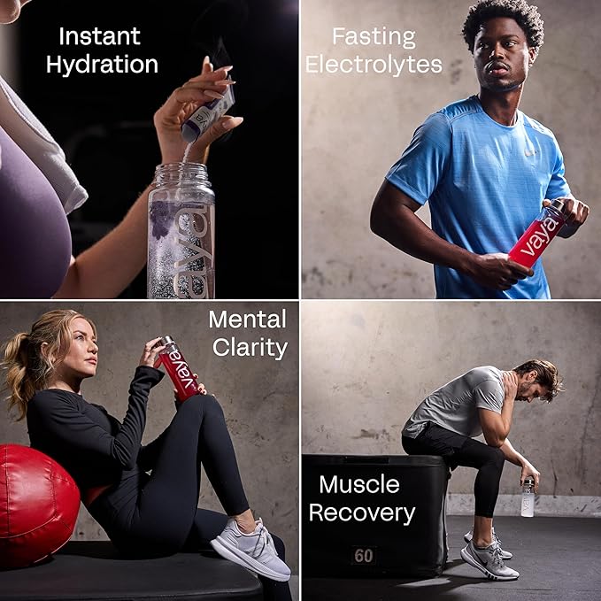 Vaya - Sugar Free Electrolyte Powder Packets – Give Your Body Instant Hydration - with Fasting Electrolytes – Great Tasting - Hydration Packets + Vitamin C - Variety Pack - 24 Stick Packs