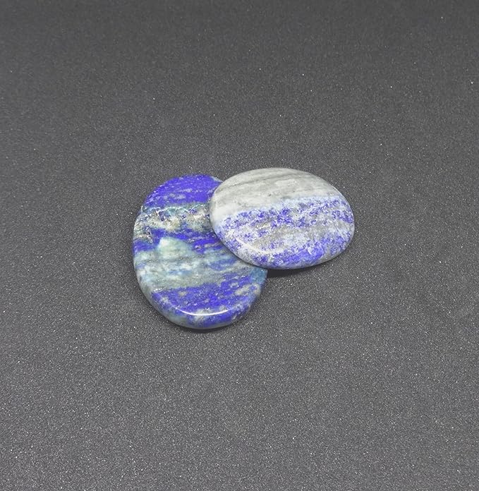 L PEDRA & CRYSTAL Worry Stone A Handheld Comfort to Ease Stress, Enhance Focus, and Promote Inner Peace (Lapiz Lazuli Worry Stone)