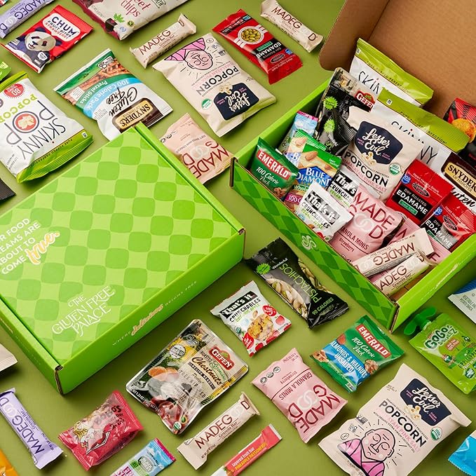 Gluten Free Palace Snack Attack Vegan Snacks Care Package – Plant-Based, Gluten Free, Dairy Free, Non-GMO Cookies, Bars, Chips, Puffs, Fruit & Nuts (20 Count)