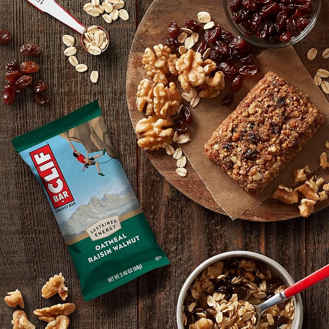 CLIF BAR - Energy Protein Bars - Oatmeal Raisin Walnut - Made with Organic Oats - Energy Bars - Non-GMO - (10 Pack)