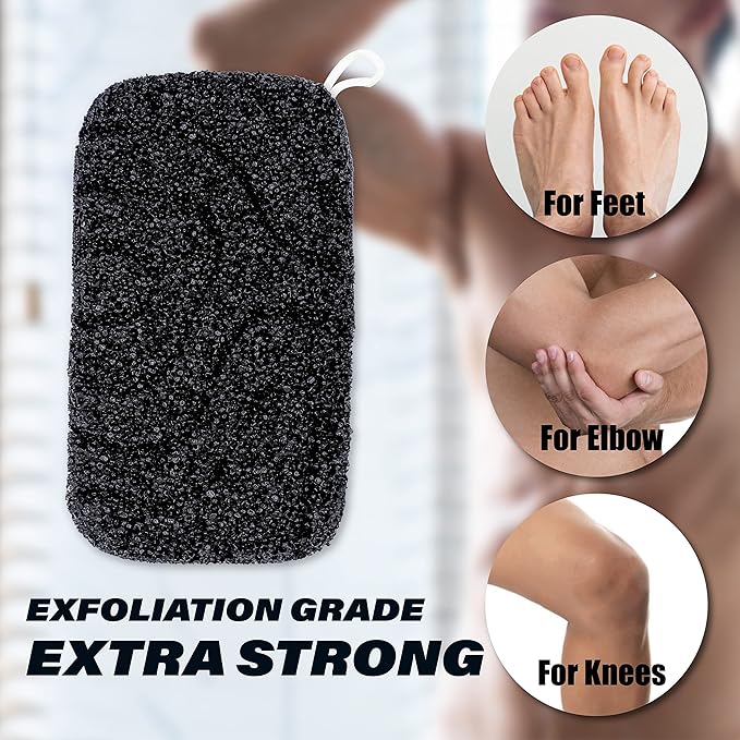 myHomeBody Extra Exfoliating Body Scrubber, Bath Sponge for Women, Loofah Exfoliator for Men, 1pc
