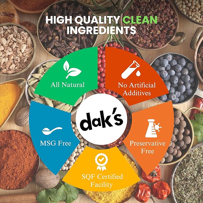 DAK's Spices Everything But Tha' Salt Blend | 100% Salt & Sugar Free | Healthy Seasoning | MSG, Preservative & Potassium Chloride Free | Low Carb & Keto Friendly | Perfect for Adding Flavor to Recipes | 1.5 oz