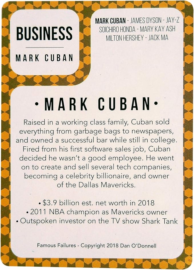 Better Me Famous Failures Card Game - Educational Game About Success and Resilience, Fun Family Activity for Game Night, Ideal for Teens