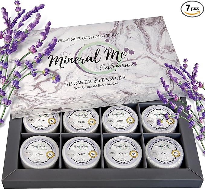 Shower Steamers Aromatherapy - Lavender Shower Steamers with Organic Essential Oils for Vaporizing Steam Spa, Relaxation, Vapor Shower Tablet, Shower Melts- Selfcare Gifts for Her/Him, Birthday Gift