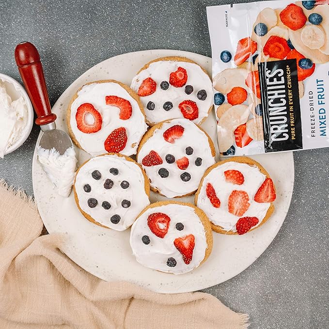 Crunchies Freeze-Dried Fruits, 100% All Natural Crispy Fruit, Non GMO and Kosher, Resealable Freeze Dried Fruit Snack Packs, Pack of 6 (Mixed Fruit)