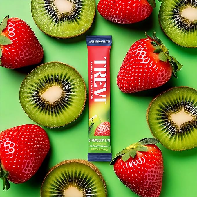 TREVI™ Sugar Free Electrolytes - Drink Mix Hydration Powder Packets - 28 Count - Strawberry Kiwi