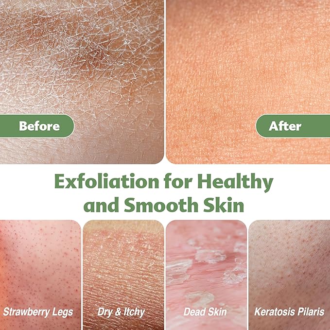 Set of Exfoliating Glove, Face Scrubber & Back Scrubber for Shower, 100% Vegan Viscose exfoliating body scrubber, Bath Hammam Kese & Spa Mitt