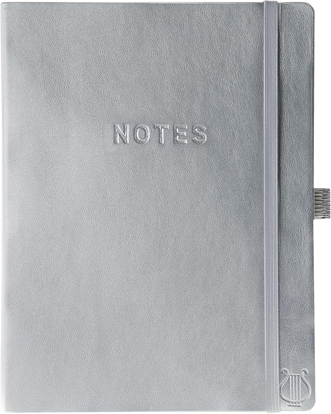 Graphique Apollo Vegan Leather Journal, Hardcover Diary Notebook for Writing, 192 Lined Pages, 6” x 8”