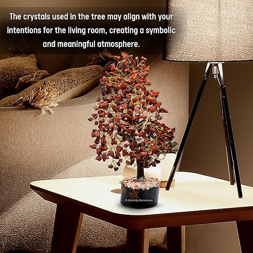 Amazing Gemstone Crystals and Healing Stones Birthday Gifts for Women - Red Jasper Crystal Tree of Life Home Decor Stocking Stuffers, Bookshelf, Room, Meditation Gift for Dad, Unique Birthday Gifts