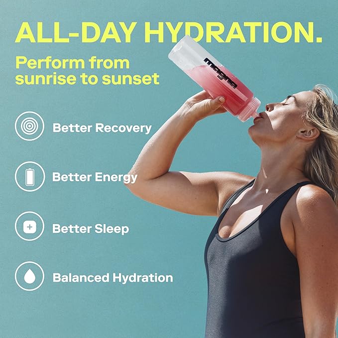 Magna Electrolyte Powder Drink Mix for Hydration, Energy & Focus Support with Magnesium L Threonate, Sodium, Potassium, Vitamin D, B6 & B12, Sugar Free, Lemon Lime Flavor, 28 Servings