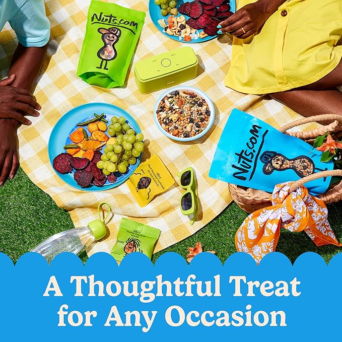 Nuts.com - Nuts and Dried Fruits Snack Box – Gourmet Mix Assortment for Fall, Thanksgiving and Festive Gifts – Package Includes Mixed Nuts, Dried Apricots & Fruits, Trail Mix, Heat Mix and Apple Pie Crunch