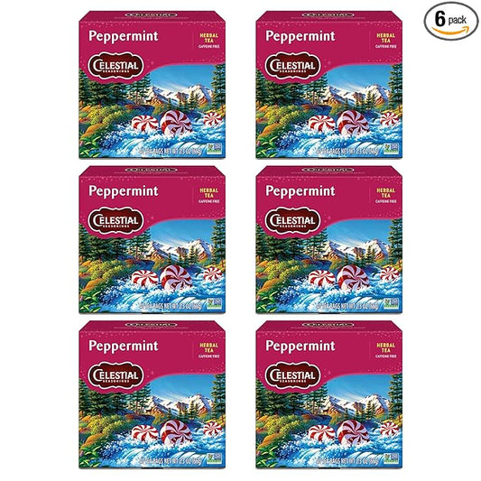 Celestial Seasonings Herbal Tea, Peppermint, 40 Count (Pack of 6)