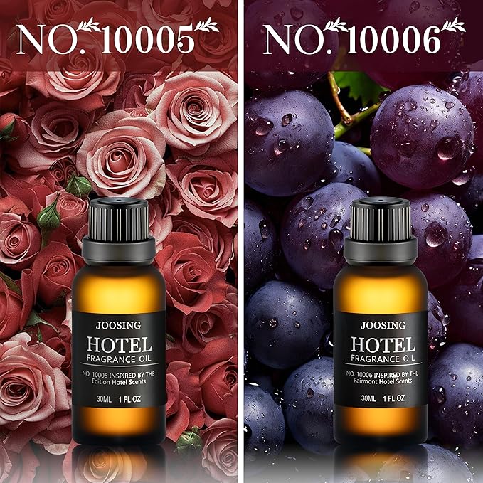 Essential Oils Set, Hotel Diffuser Oil Inspired by The Hotel Scent, Fragrance Oil Glass Bottle for Aromatherapy Diffusers and Humidifiers (4 Fl Oz, Edition + Fairmont + Ritz + Inter)
