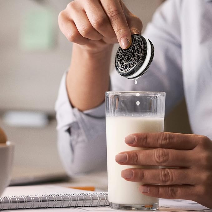 OREO Double Stuf Chocolate Sandwich Cookies, King Size, 10 Snack Packs (8 Cookies Per Pack)
