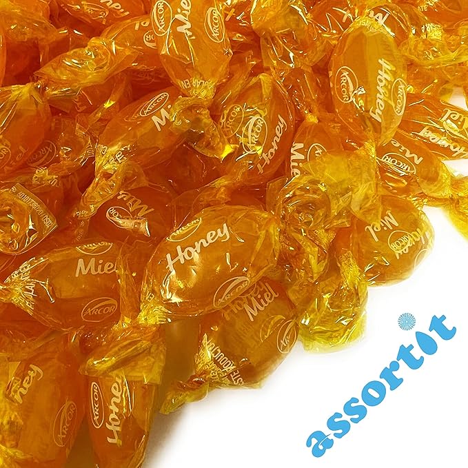 Halloween Honey Filled Hard Candy - 3 lbs - Flavored Classic Bon Bons Filled with Real Honey - Bulk American Vintage Candy Assortment- Individually Wrapped, 48 oz.