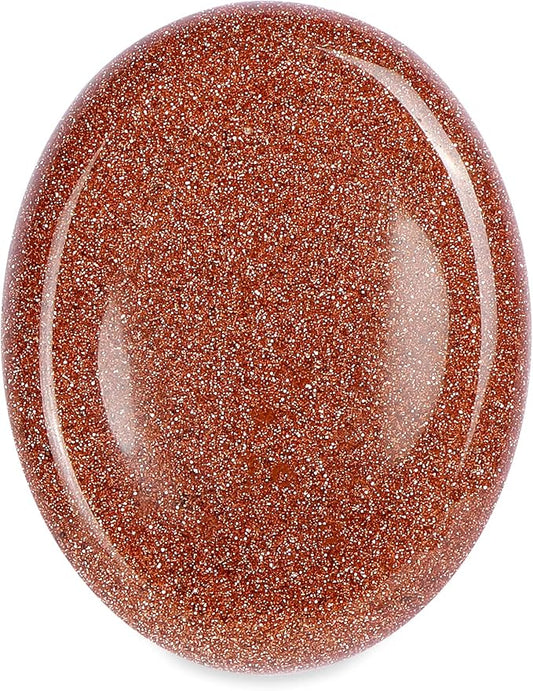 2" Goldstone Worry Stone Palm Stones Meditation Thumb Stone Witchy Decor Gift