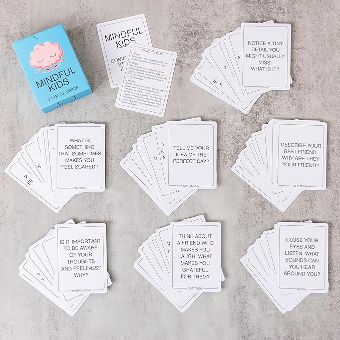 100 Mindfulness Conversation Cards for Kids - Enable Meaningful Conversations with Kids