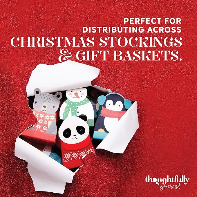 Thoughtfully Gourmet, Hot Chocolate Gift Set in Holiday Character Packaging, Flavors Include Rocky Road, Cookies Butter, Pumpkin Pie & More, Set of 12