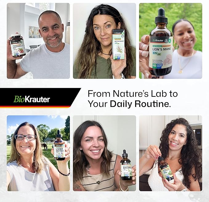 BIO KRAUTER Pine Bark Extract - Rich in Antioxidants Liquid Supplement - 400 mg French Maritime Pine Bark Extract Drops - Vegan, Alcohol & Sugar Free - 2 Fl Oz